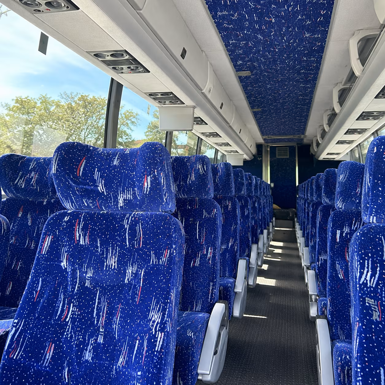 elizabeth charter bus rental interior